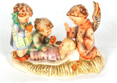 Hummelfigur Stille Nacht Heilige Nacht Krippe, - Christmas auction - Art and Antiques