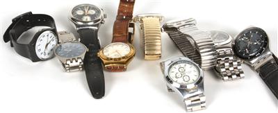 Konvolut von 9 Herrenarmbanduhren "Swatch" gebrauchsspuren, - Antiques and art