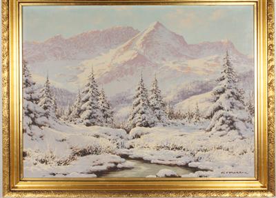 Künstler Mitte 20. Jh. Winterlandschaft, - Antiques and art