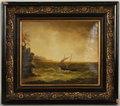 Künstler 20. Jh. Fischerboot in vom Sturm bewegter See, - Antiques and art