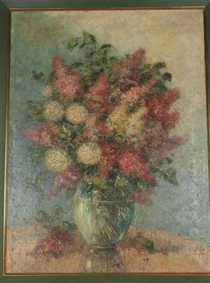 Künstler 20. Jh. Blumen in Vase, - Antiques and art
