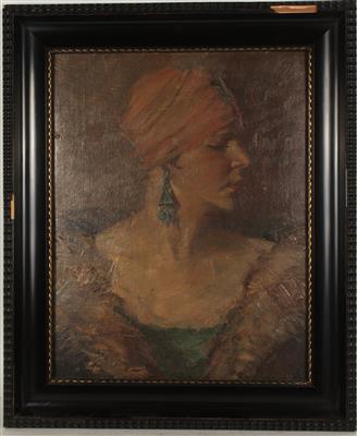 Künstler um 1900 Elegante Dame, - Arte e antiquariato
