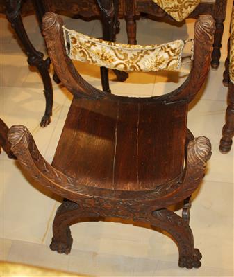 Paar Sessel im Renaissancestil Weichholzgestelle, - Kunst, Antiquitäten und Möbel