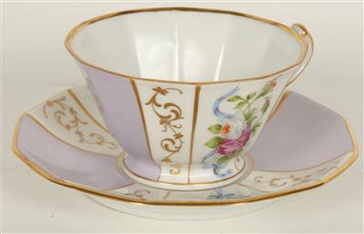 Schale mit Untertasse, - Antiques and art