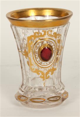 Sockelbecher Glas, - Antiques and art