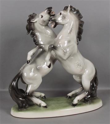 Paar kämpfende Pferde - Antiques and art