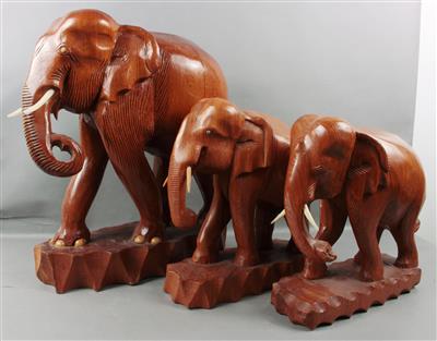 Gruppe, 3 elefanten - Antiques and art