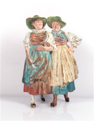 Paar Mädchen in Tracht - Antiques and art