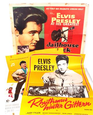 3 Plakate Elvis Presley 1) Sag niemals ja 84 x 58 cm, - Vánoční aukce - Umění a starožitnosti