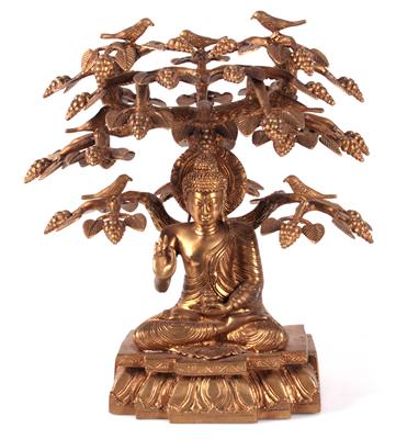 Erleuchteter Buddha unter dem heiligem Bhodhi Baum - Vánoční aukce - Umění a starožitnosti