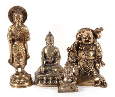 4 Buddhafiguren - Antiques and art