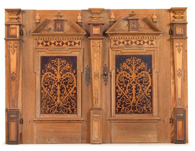 Zweiflügelige Frühbarocktür mit Lisenen, - Kunst, Antiquitäten und Möbel online auction