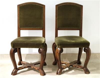 Satz von 6 Sessel in modifizierter Barocker Stilform, - Antiques and art