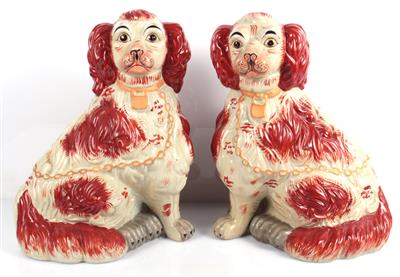 Paar sitzende Hunde - Antiques and art