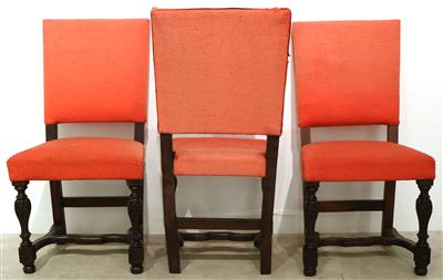 5 Sessel im Barockstil unter tlw. Verwendung älterer Materialteile gearbeitet, - Arte e antiquariato