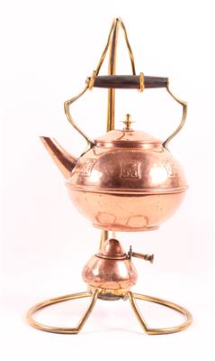 Teekanne mit Rechaud und Halterung - Kunst, Antiquitäten und Möbel