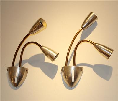 Zwei Wandlampen / Wandappliken, - Design Sale