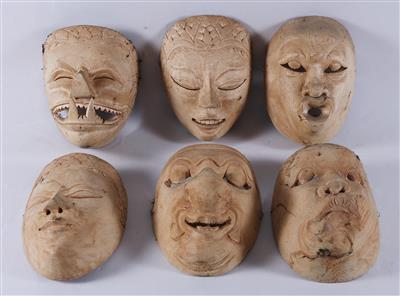 6 Zeremonienmasken - Antiques and art