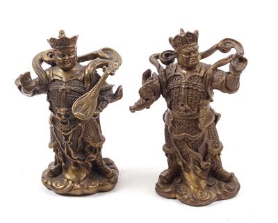 2 Orientalische Gottheiten in Rüstungen - Antiques and art