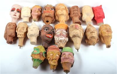 19 Marionettenköpfe - Kunst, Antiquitäten und Möbel