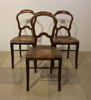 3 Biedermeier Sessel um 1840/45 - Antiques and art