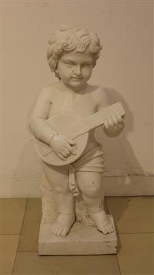 Skulptur, Knabe mit Gitarre - Antiques and art