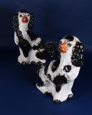 Paar Stafforshire Spaniels - Antiques and art