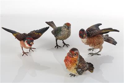 4 Tierfiguren, "Vögel" - Arte e antiquariato