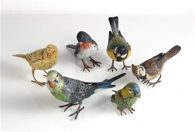 6 Tierfiguren "Vögel" - Umění a starožitnosti
