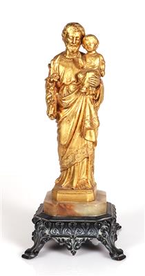 Skulptur "Heiliger Josef mit dem Jesusknaben - Umění a starožitnosti