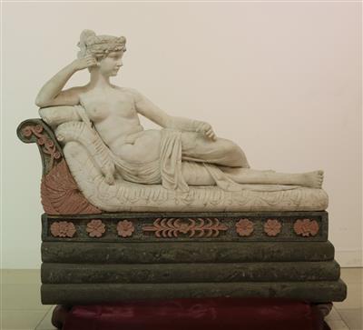 Große Marmorskulptur "Pauline Borghese" als siegreiche Venus - Kunst, Antiquitäten, Möbel und Technik