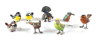 Konvolut von 8 Tierfiguren, "Vögel" - Arte e antiquariato