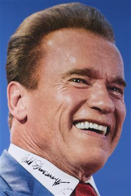 Arnold Schwarzenegger handsigniertes Portrait - Umění a starožitnosti