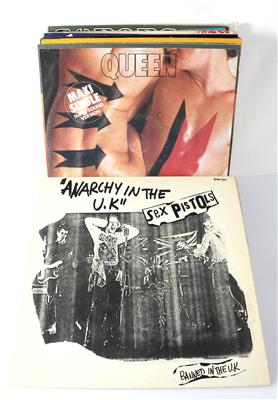 54 Maxi Singles z. B. Sex Pistols, - Umění a starožitnosti