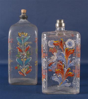 Zwei Freudenthaler Schapsflaschen aus der 1. Häfte des 19. Jh. - Antiques and art