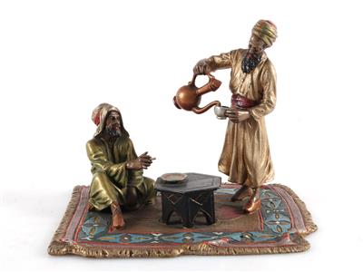 Wiener Bronze "2 Araber beim Tee" - Antiques and art