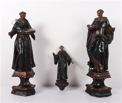 Konvolut aus 3 sakralen Skulpturen (Hl. Antonius von Padua) - Antiques and art