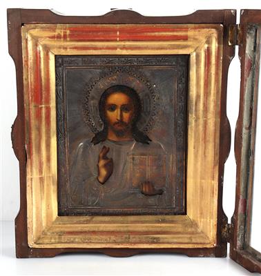 Russische Ikone "Christus Pantokrator" - Kunst, Antiquitäten, Möbel und Technik