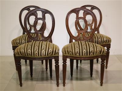Satz von 4 provinziellen josephinischen Sessel - Kunst, Antiquitäten, Möbel und Technik