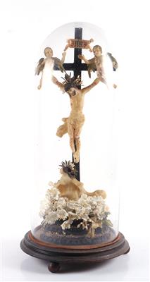 Wachsbossierung "Christus am Kreuz" - Antiques and art