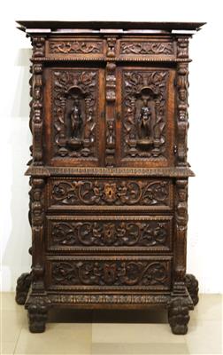Hervorragendes Historismus Kabinettschränkchen im genueser Renaissancestil - Kunst, Antiquitäten, Möbel und Technik