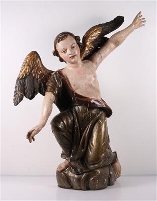 Sakrale Skulptur "Engel in adorierender Haltung - Antiques and art