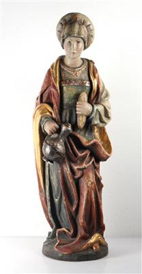 Sakrale Skulptur, "Heilige Elisabeth", in gotisierender Stilform - Antiques and art