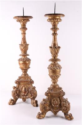 Paar barocke Kerzenleuchter - Kunst, Antiquitäten, Möbel und Technik