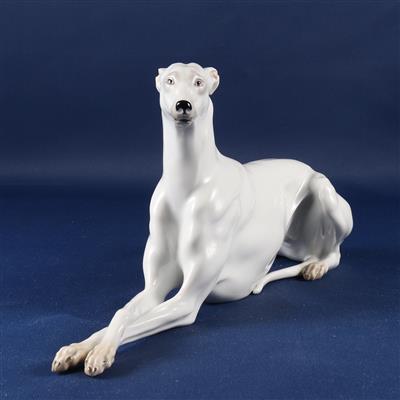 Liegender Hund (Greyhound II) Wiener Porzellanmanufaktur Augarten - Umění a starožitnosti