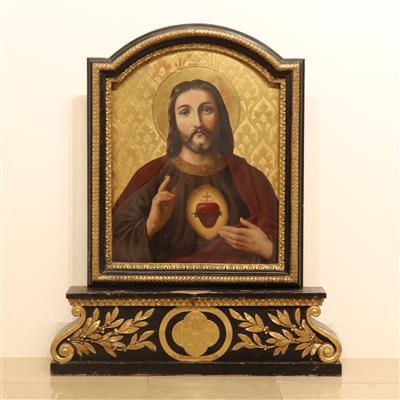 Altaraufsatz mit "Herz Jesu" Darstellung - Arte e antiquariato