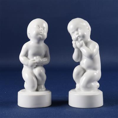 2 versch. Putti, dänisches Porzellan, Marke Bing  &  Grondahl - Kunst, Antiquitäten, Möbel und Technik