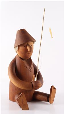 Holzfigur "Angler" - Umění a starožitnosti