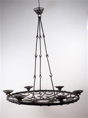 Eiserne Deckenlampe in modifizierte Barockstilform - Silver, Art, Antiques, Furniture