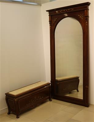 Großer Salonspiegel mit Konsolensockel - Silver, Art, Antiques, Furniture